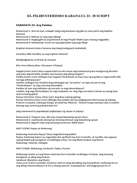 el filibusterismo script kabanata 22|80237845.